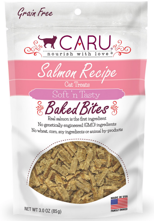 CARU Soft 'n Tasty Salmon Recipe Bites for Cats. Pack of 12